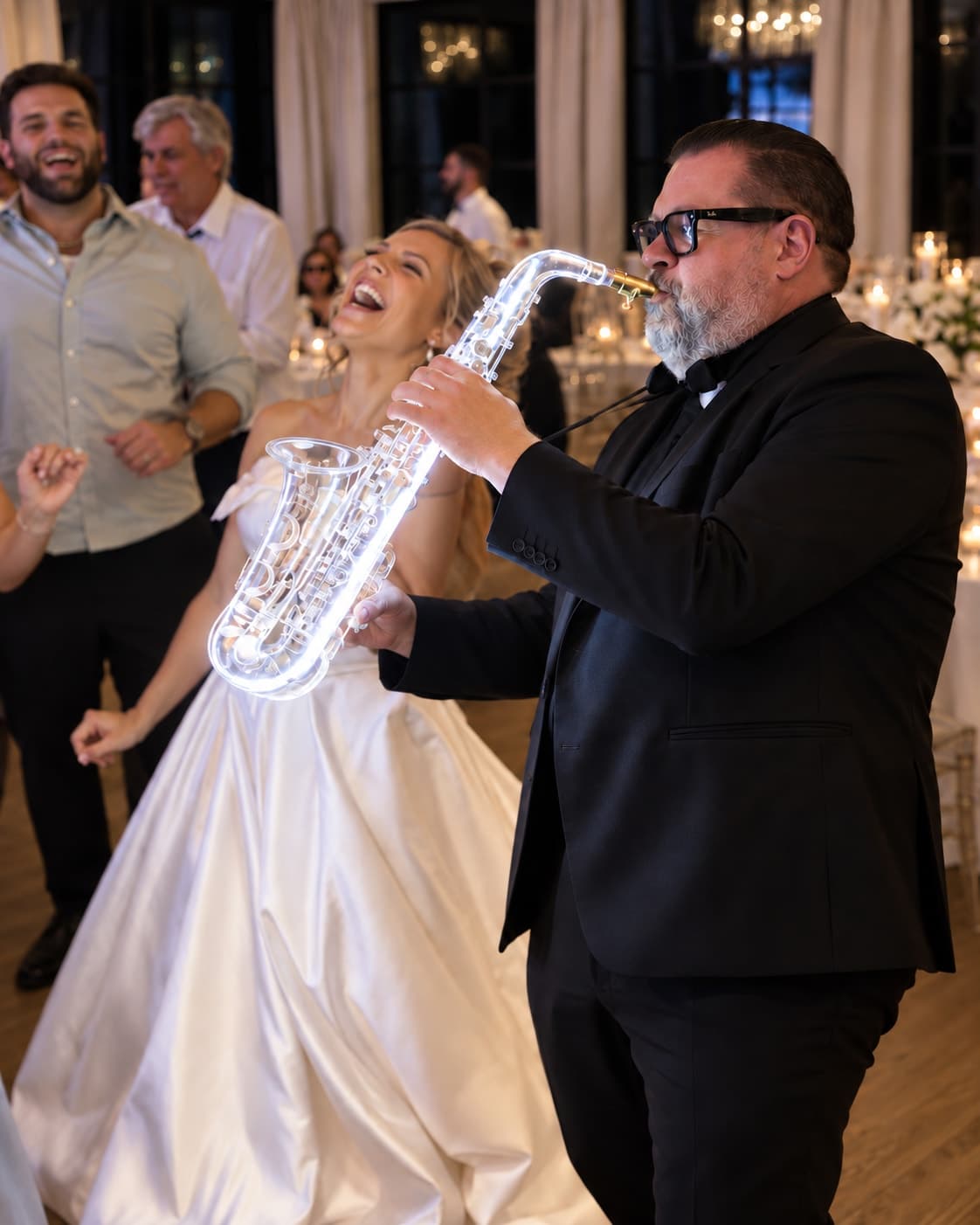 Glenn Frank performing live saxophone